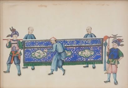 China, circa 1880, 

Canton gouache on rice...