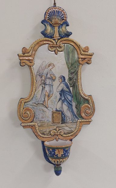 NEVERS MONTAGNON

Large earthenware stoup

H...