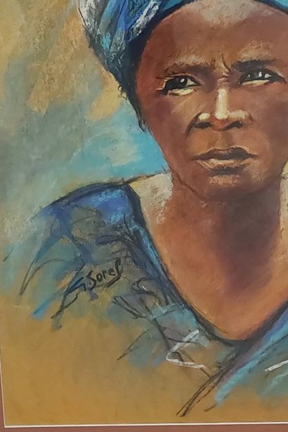 Gérald SOREL 

Portrait de femme 

Pastel...