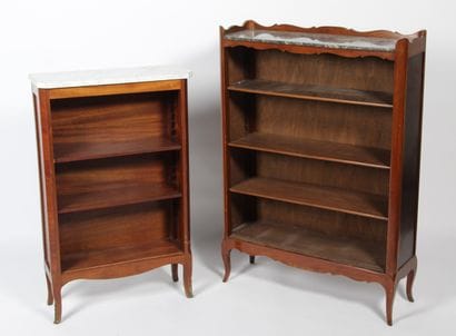 SMALL LOUIS XV STYLE BIBUS FURNITURE in mahogany...