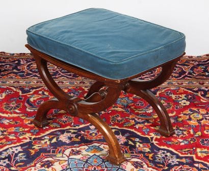 Tabouret en X, de style Restauration, en...