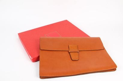 LANCEL Sous-main clutch bag in light brown...