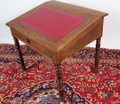 Bureau de pente en noyer et placage de noyer,...