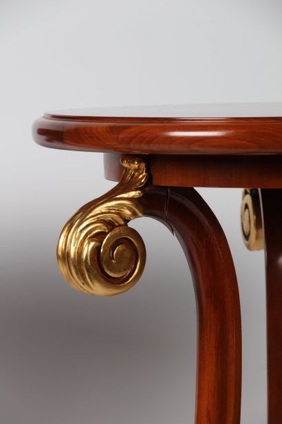 PAIR OF 18th-CENTURY STYLE SADDLES
in mahogany...