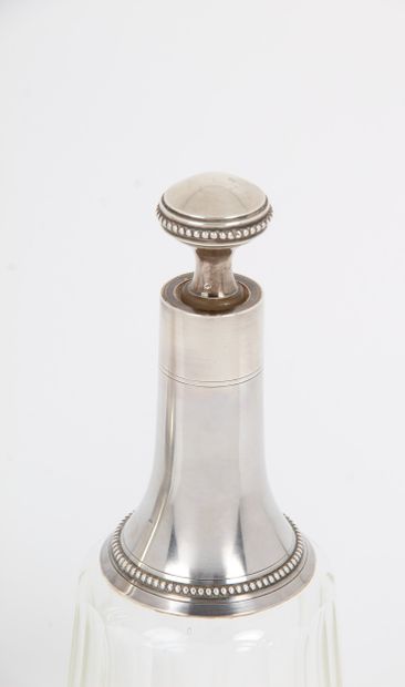 TWO LARGE BOTTLES, crystal, 950 thousandths...