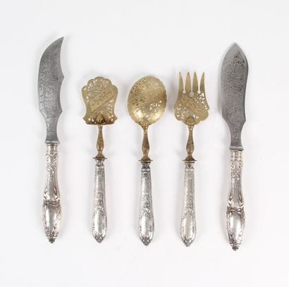 THREE HORS D'OEUVRES CUTLERY SETS AND TWO...