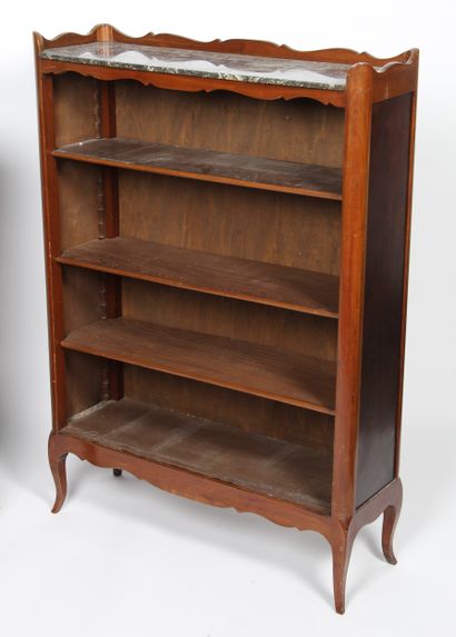 SMALL LOUIS XV STYLE BIBUS FURNITURE in mahogany...