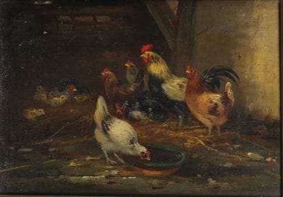 Claude GUILLEMINET (1821-c.1866)
Chickens...