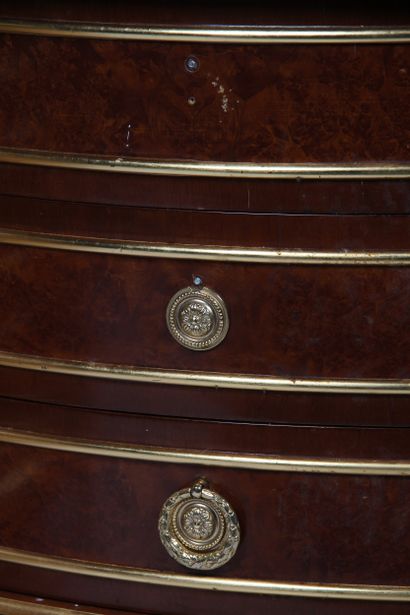 PAIR OF SMALL LOW UNITS
in walnut, burr walnut...