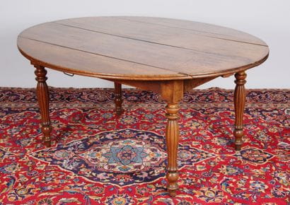 Grande table de salle à manger en noyer,...