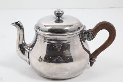 ERCUIS théière et pot à lait en métal argenté,...