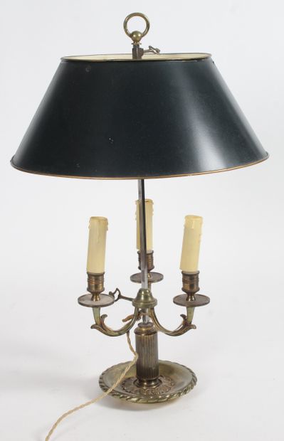 Restauration-style BOUILLOTTE LAMP in gilded...