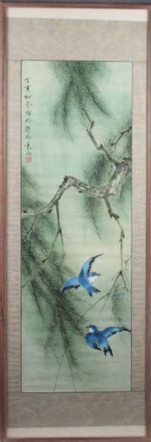 CHINE, XXe siècle
Grande peinture verticale...