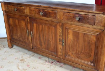 ENFILADE BUFFET, in walnut, half-columned...
