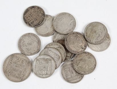 Lot de pièce en argent TURIN, 68 % d'argent...