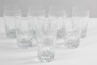 BACCARAT.
Huit verres à orangeade en cristal....