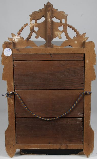 SMALL TOILET MIRROR; 
Louis XVI style, molded...