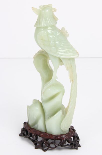 CHINE, XXe SIÈCLE
Deux objets en pierre dure...