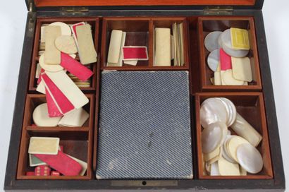 LOT consisting of: 
A three-section brass...