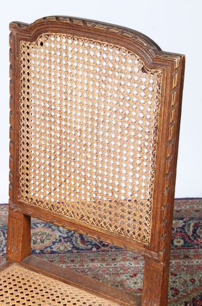 SUITE OF SIX LOUIS XVI DINING ROOM CHAIRS
in...