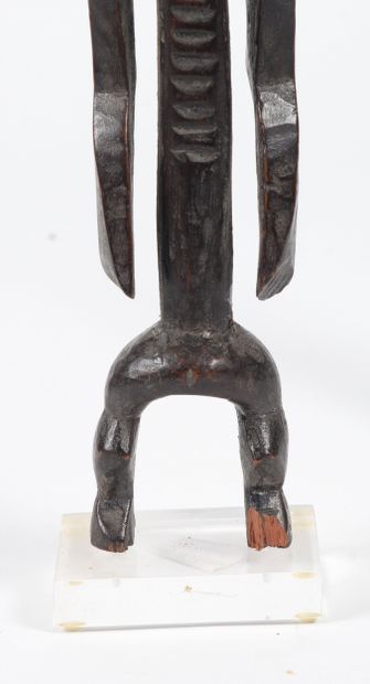 THREE African wooden sculptures (Ashanti,...