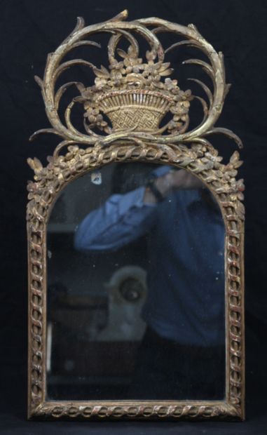 SMALL MIRROR from the Louis XVI period with...