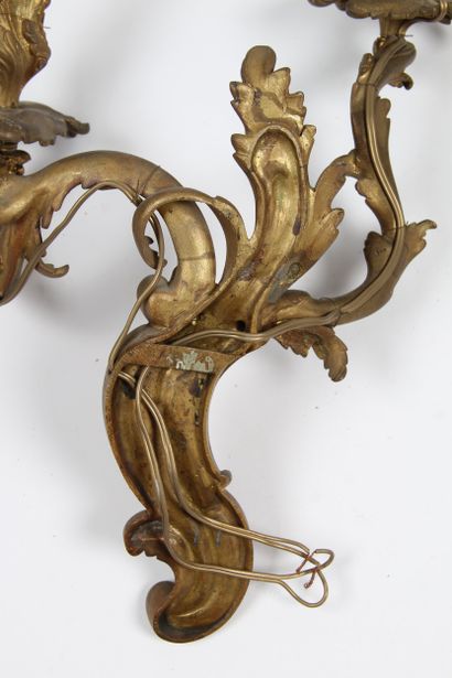 PAIR OF ORMOLU SCONCES IN THE LOUIS XV STYLE
in...
