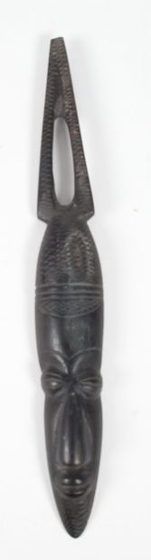 THREE African wooden sculptures (Ashanti,...