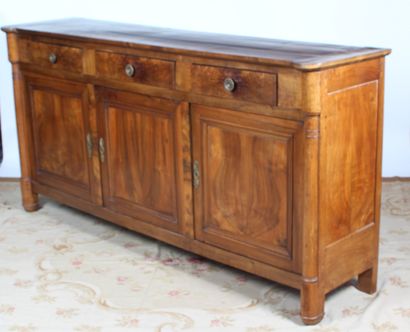 ENFILADE BUFFET, in walnut, half-columned...