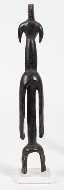 THREE African wooden sculptures (Ashanti,...