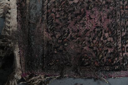 Small PERSAN rug, 
Old rose medallion and...