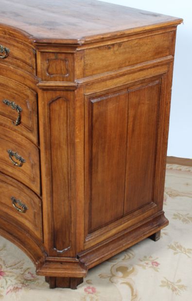 IMPORTANT BUFFET, in oak, panelled and moulded...