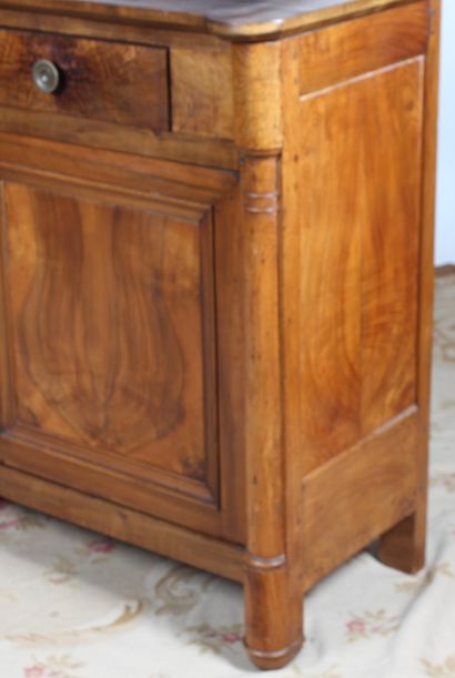 ENFILADE BUFFET, in walnut, half-columned...