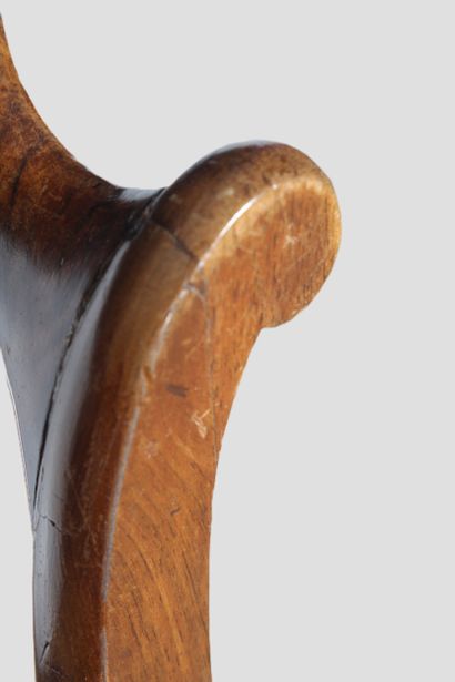 TWO walnut armchairs and two chairs, English...