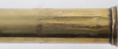 LOT consisting of: 
A three-section brass...