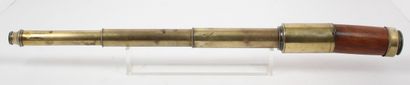 LOT consisting of: 
A three-section brass...