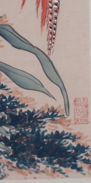 D’APRÈS REN YI (1840-1896)
Peinture en couleur...