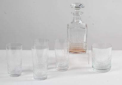BACCARAT, modèle Nancy.
Service à whisky...