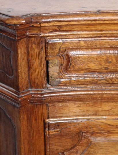 IMPORTANT BUFFET, in oak, panelled and moulded...