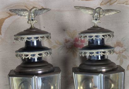 Pair of copper, bronze and brass CALECHE...