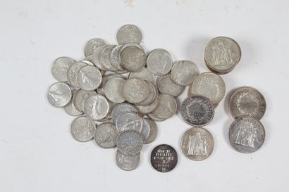 Lot de pièce de monnais argent:
3 pièce de...