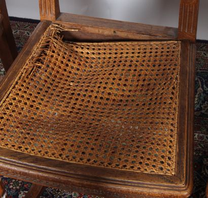 SUITE OF SIX LOUIS XVI DINING ROOM CHAIRS
in...