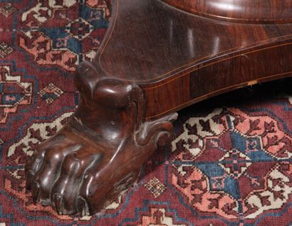 LARGE GUERIDON 
in rosewood veneer and light...