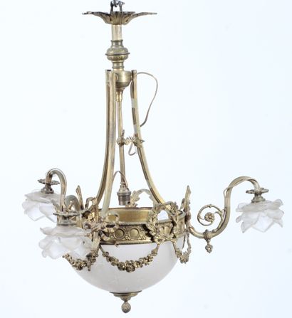 LOUIS XVI-STYLE CHANDELIER, late 19th or...