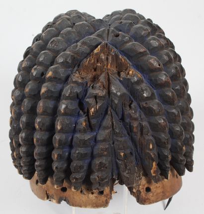 African mask of the GELEDE type, YORUBA,...