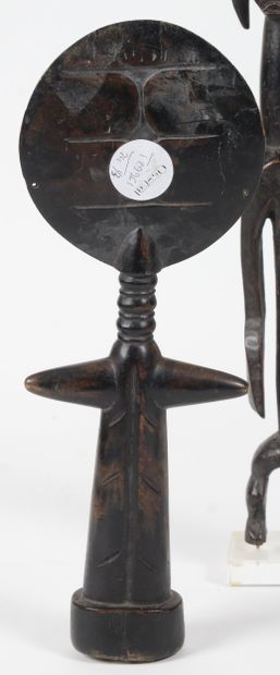 THREE African wooden sculptures (Ashanti,...