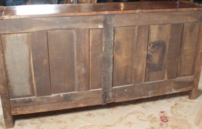 ENFILADE BUFFET, in walnut, half-columned...