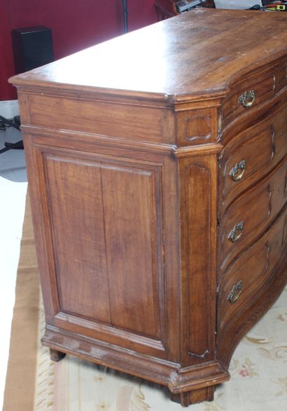 IMPORTANT BUFFET, in oak, panelled and moulded...
