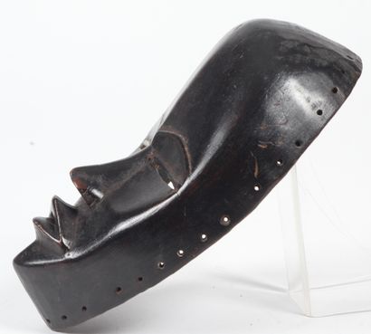 AFRICAN MASK, DAN style, made of charred...
