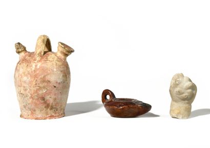 D'APRES L'ANTIQUE
Lot including : 
A glazed...